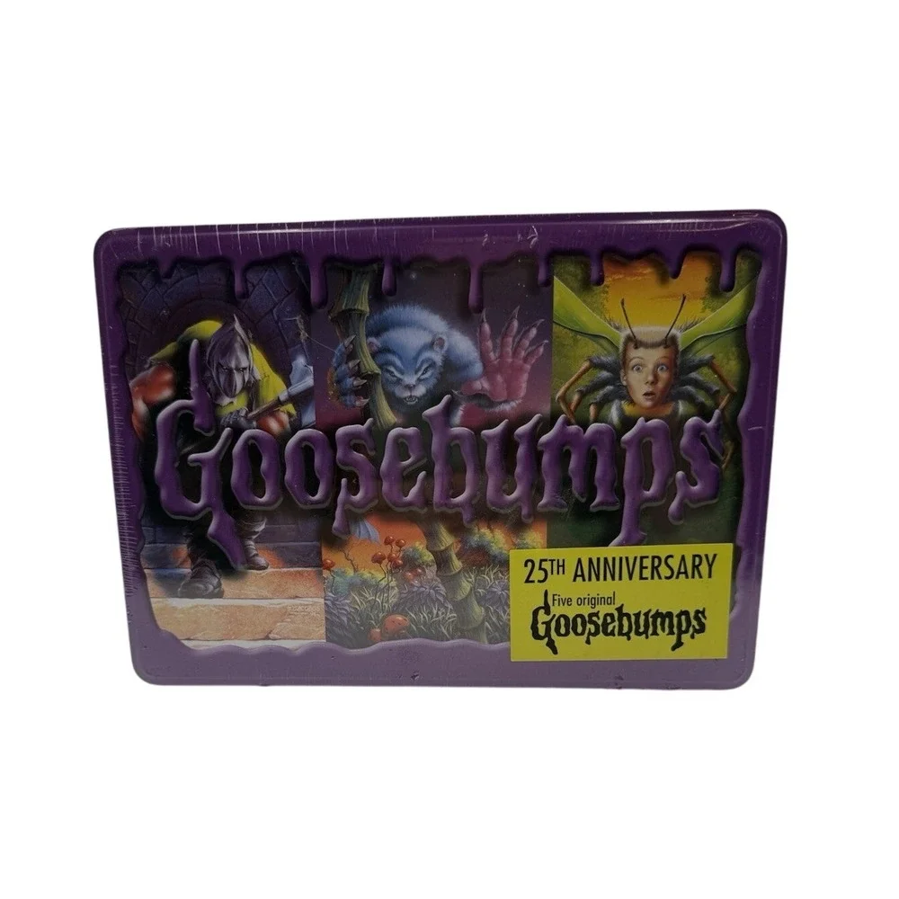 Goosebumps 25th Anniversary Retro Set Five Original Books‎ Tin Box Sealed